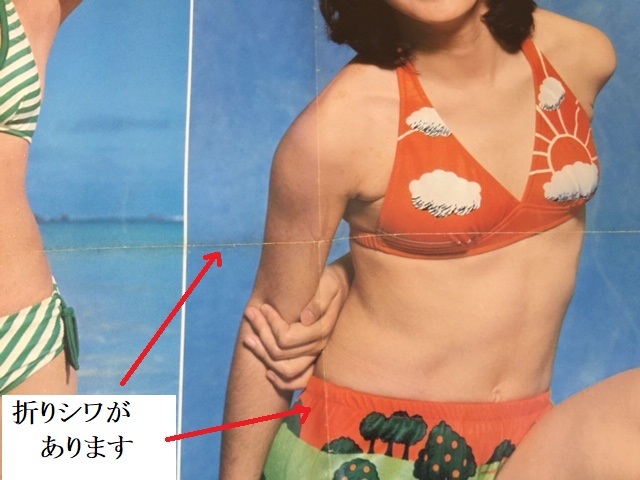 □□ 希少 平凡 付録ポスター 桜田淳子 水着 245mm × 505mm 破れあり