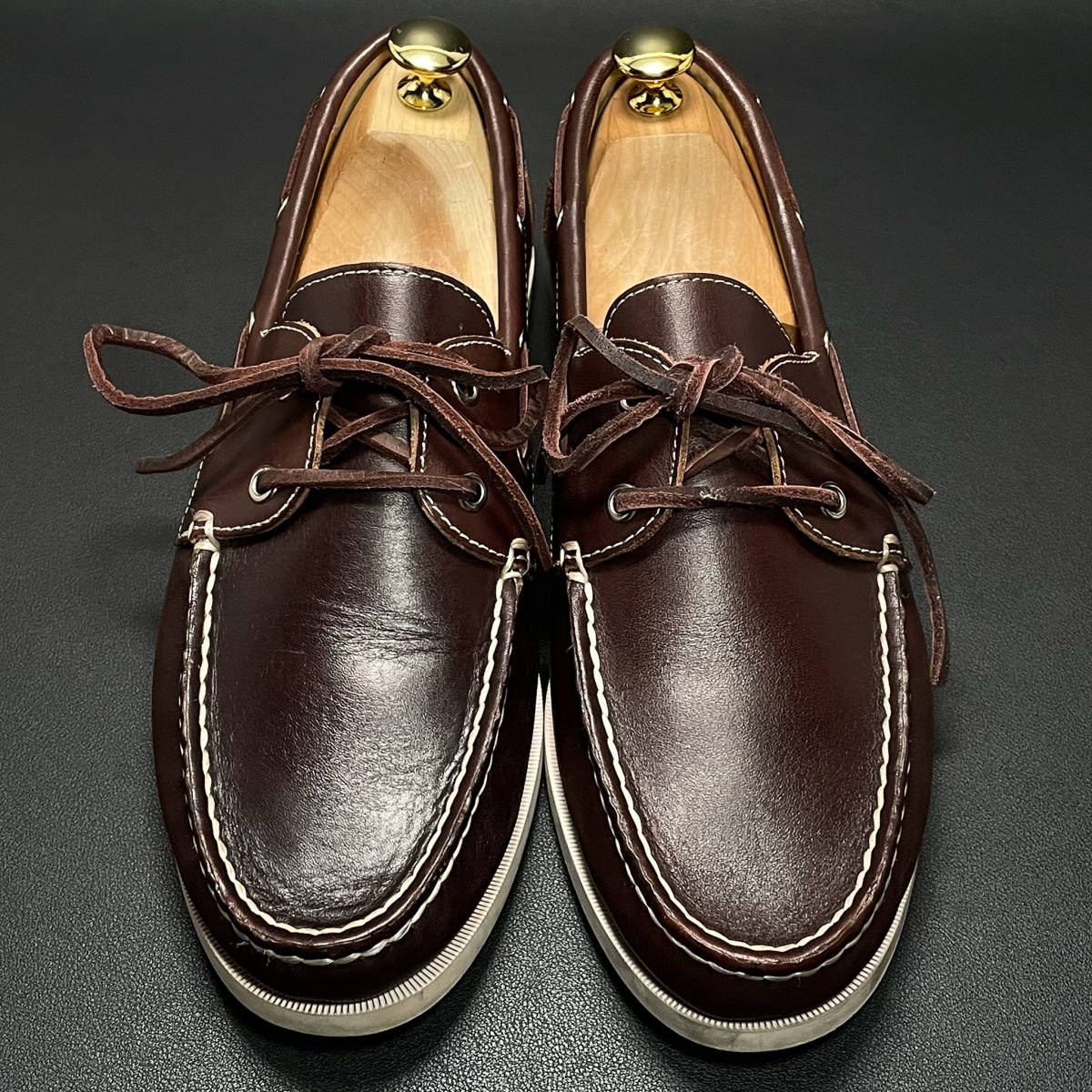 即決 REGAL リーガル デッキシューズ ローファー モカシン ブラウン 