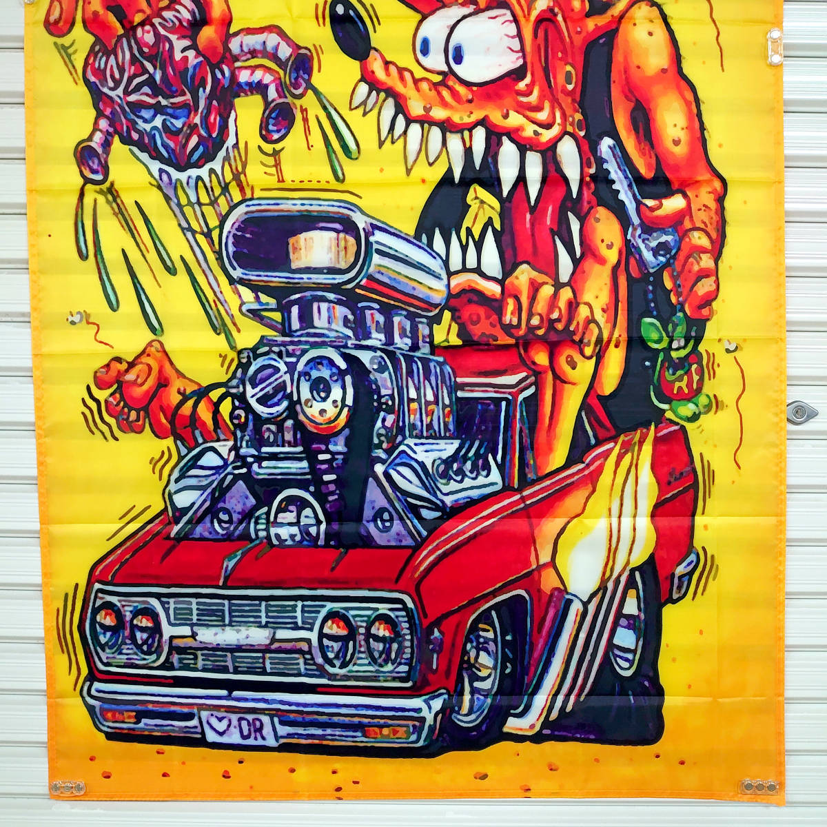 ラットフィンク フラッグ P49 アメリカン雑貨 アメ車 世田谷ベース 看板 旗 バナー ポスター ガレージ装飾 ロゴ Rat Fink ホットロード オートバイ 売買されたオークション情報 Yahooの商品情報をアーカイブ公開 オークファン Aucfan Com