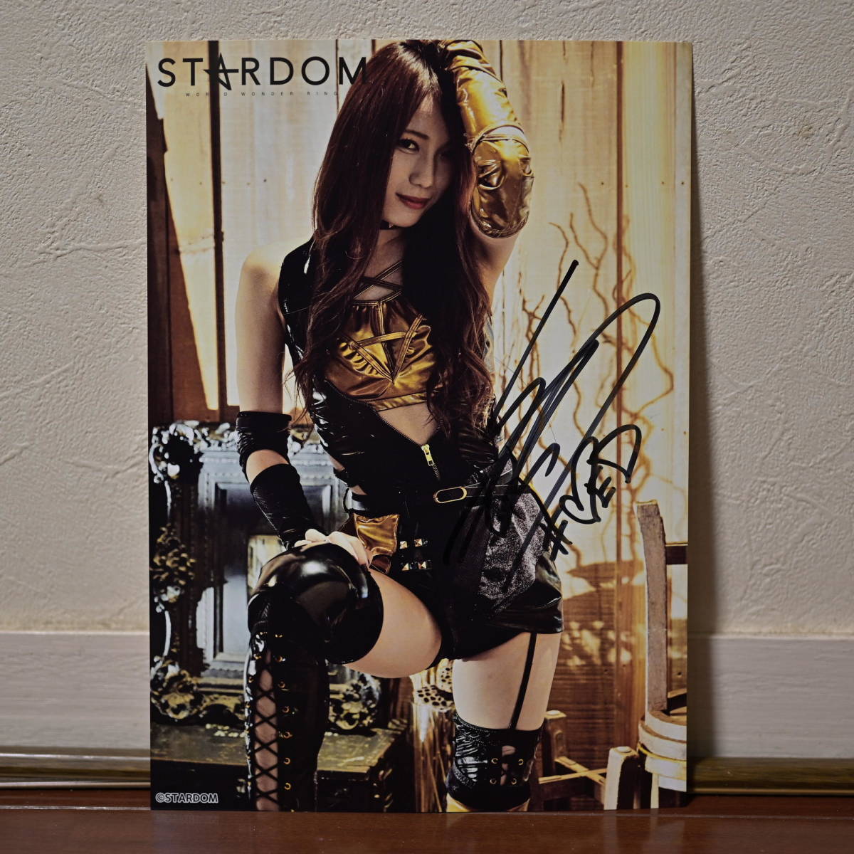 STARDOM 鹿島沙希 サイン入り ポートレート A4サイズ スターダム  