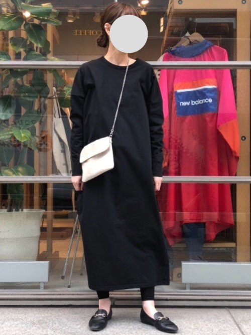 ビームス Demi-Luxe BEAMS 定価1,7万 天竺ロングスリーブ ワンピース