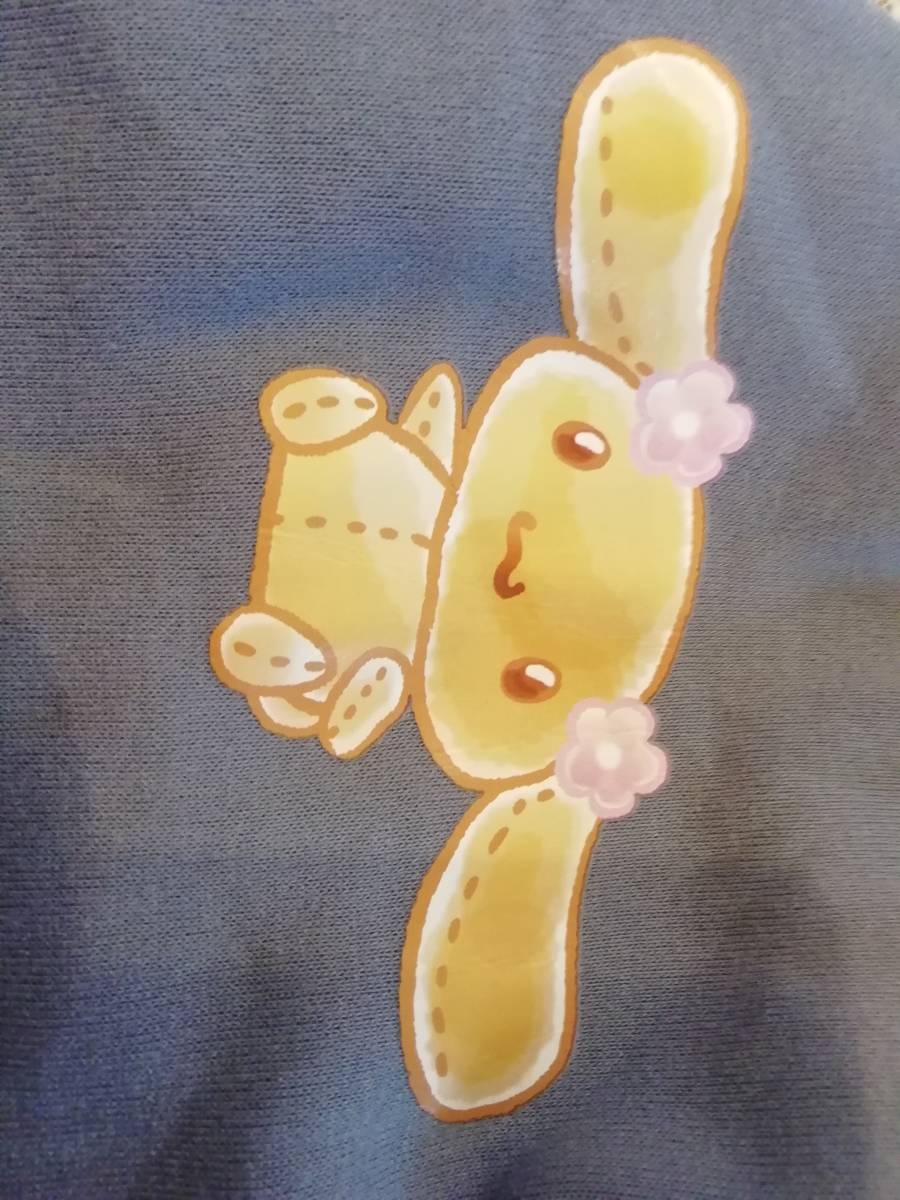 レディース シナモンロールちゃん総柄裏地付きの可愛い お耳付の水色ふわふわ長袖ジップパーカーです O O サイズm 新品 9周年記念イベントが O O サイズm 新品