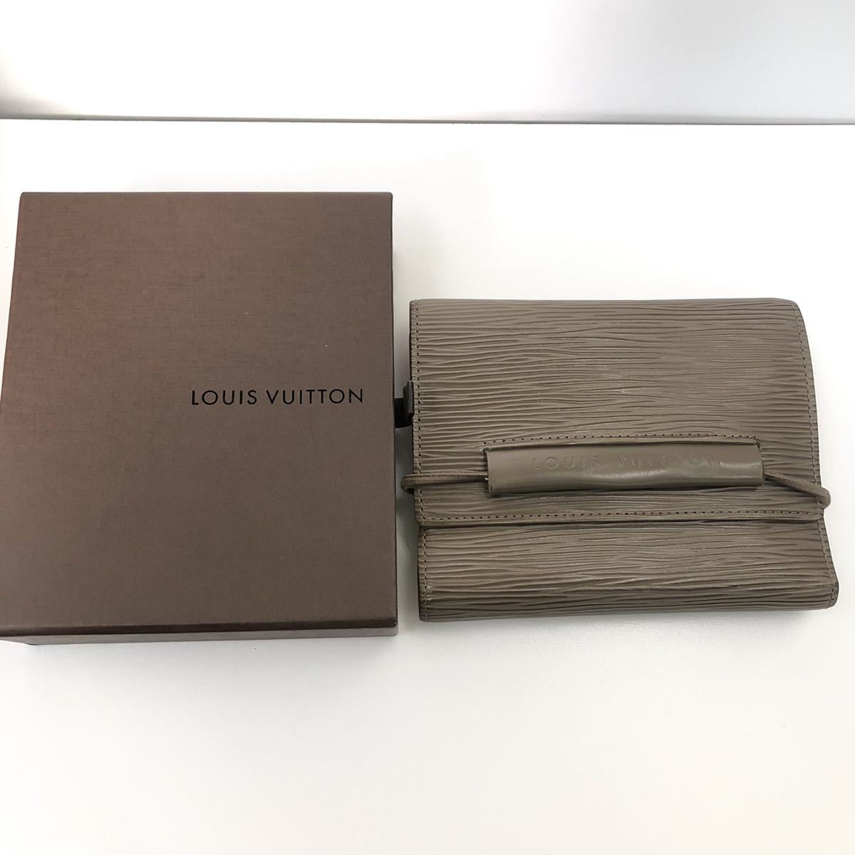 LOUIS エピ VUITTON ルイ・ヴィトン ポルトフォイユエラスティック_エピ_ エラスティックの通販 LOUIS VUITTON ルイ ヴィトン エピ エラスティック 三つ折り財布 ベージュ　レディース　MI0060 箱あり#Z169