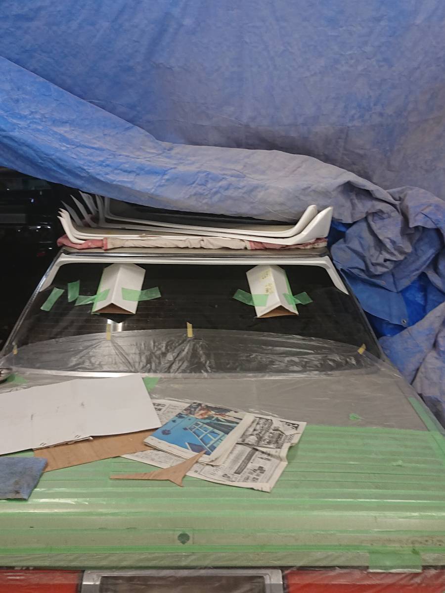 GX71クレスタ FRP オリジナルリアバイザー 取り付け金具付き  