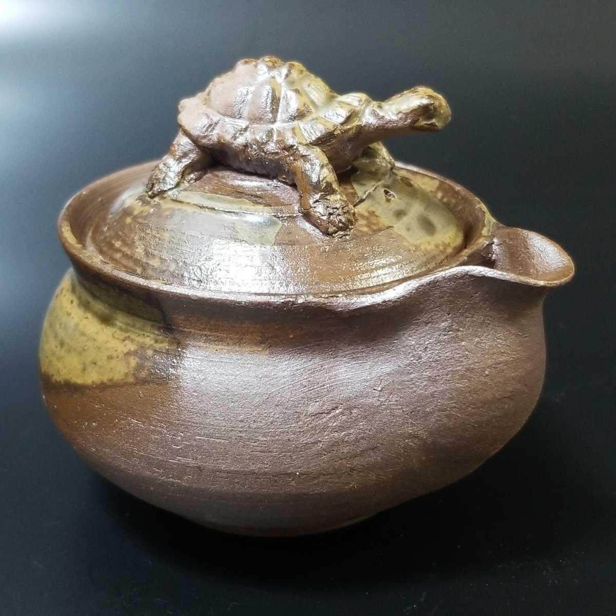 備前焼 亀摘まみ 宝瓶 煎茶道具 急須/MB18(急須、土瓶)｜売買された