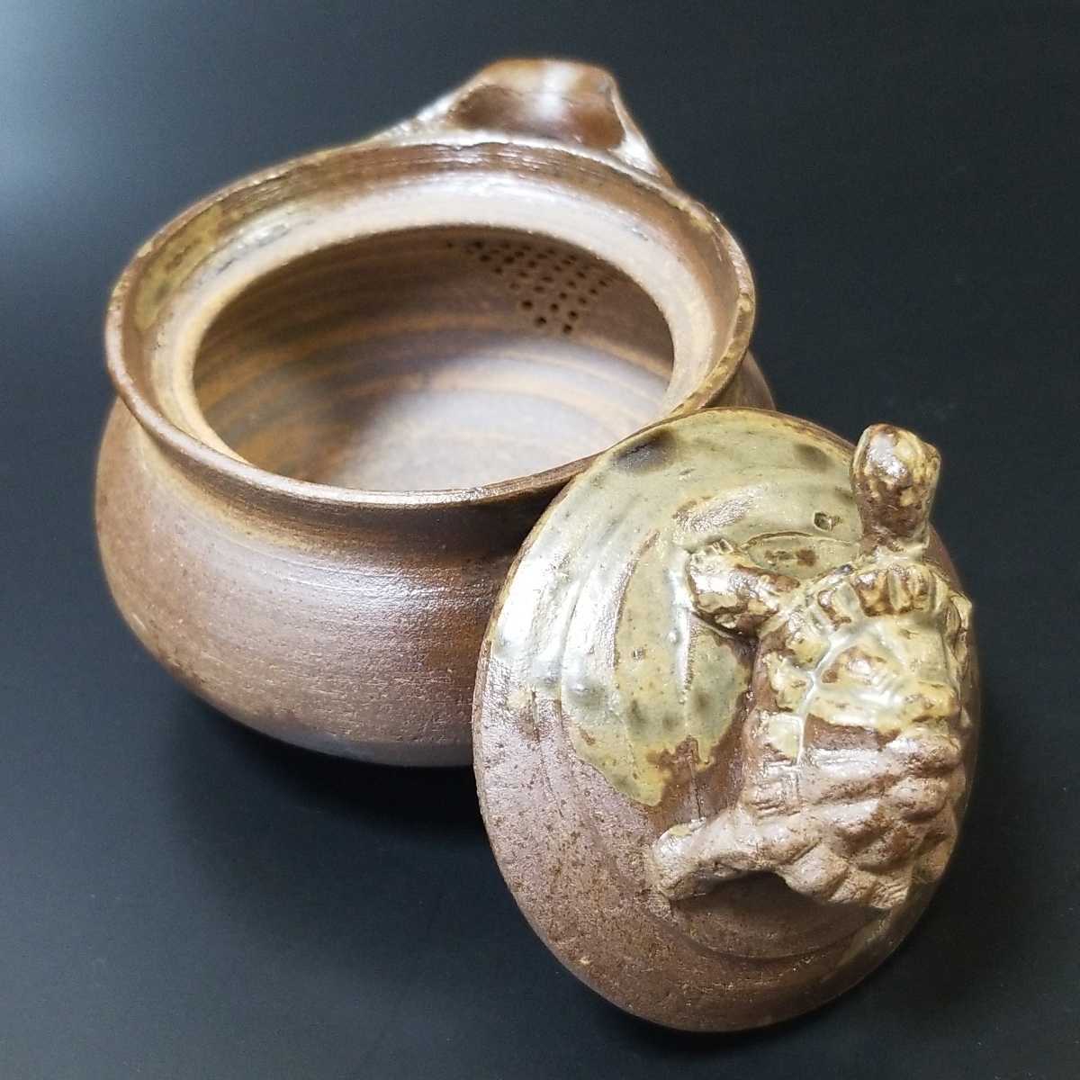 備前焼 亀摘まみ 宝瓶 煎茶道具 急須/MB18(急須、土瓶)｜売買された