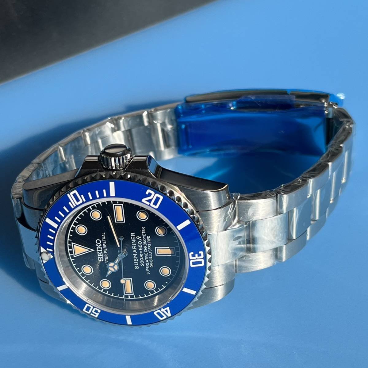 SEIKO MOD サブマリーナタイプ セラミックベゼル カスタム腕時計 自動 
