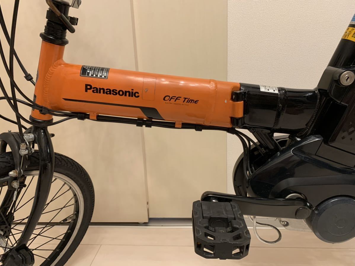 中古 パナソニックOFF TIME BE-ELW072AK 折りたたみ 電動自転車 オフ