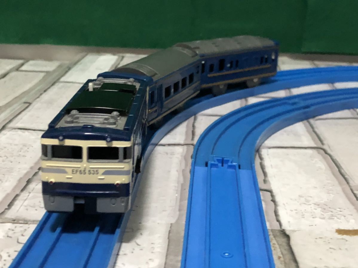 1円スタート プラレール EF65 535 ブルートレイン出雲 貨物列車 たから 
