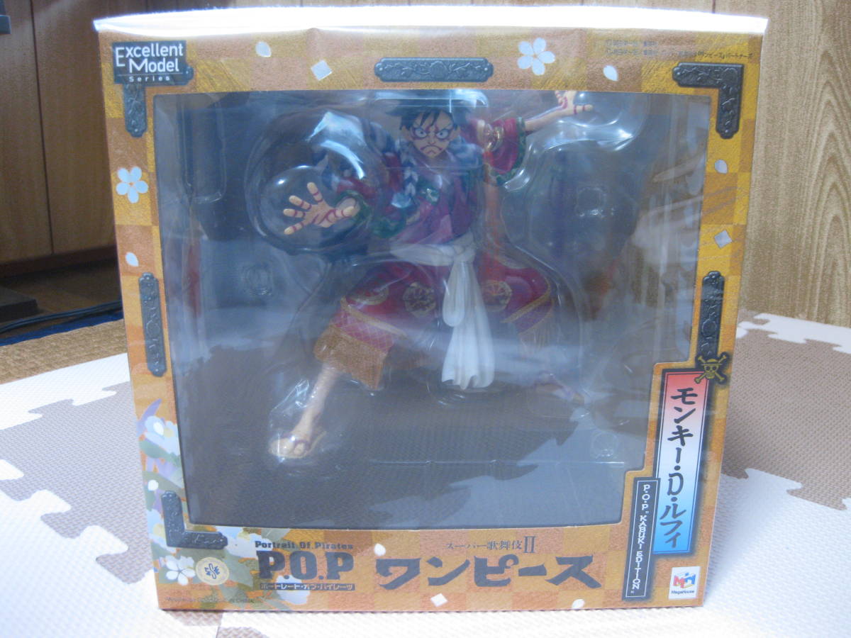 ワンピース フィギュア Pop P O P スーパー歌舞伎 モンキー D ルフィ Kabuki Edition メガハウス Excellent Model One Piece 売買されたオークション情報 Yahooの商品情報をアーカイブ公開 オークファン Aucfan Com