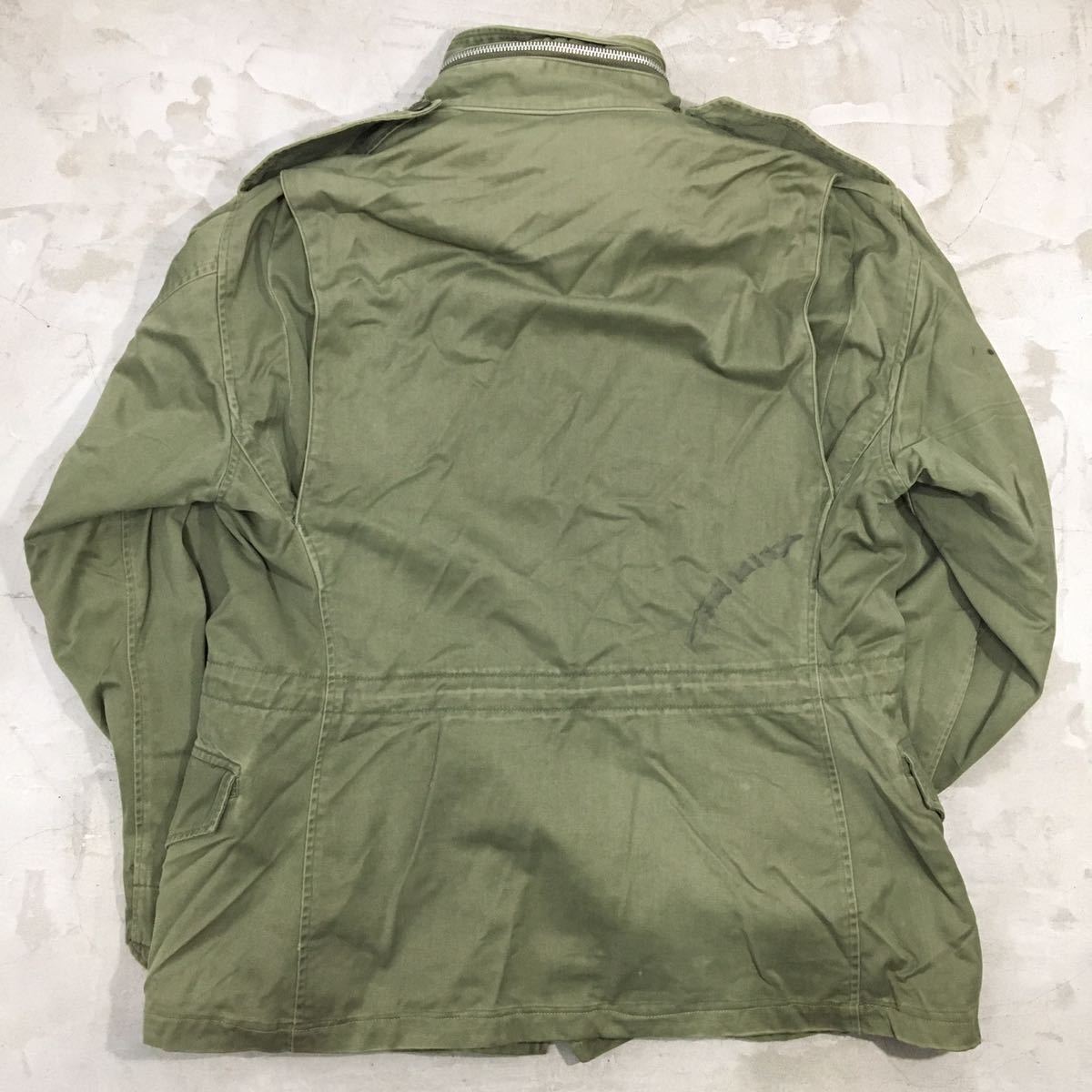【格安】60-70s ビンテージ M-65 Military フィールドジャケット TALONジップ ジャンパー 上着 ミリタリー カーキ サイズM程度 N-77