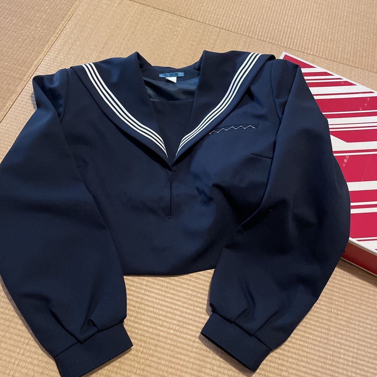 セーラー服上着 白3本線 女子制服 中学生 女子高生 コスプレ 衣装 保管品 サイズ11号 学生服 日本製 学生服 売買されたオークション情報 Yahooの商品情報をアーカイブ公開 オークファン Aucfan Com