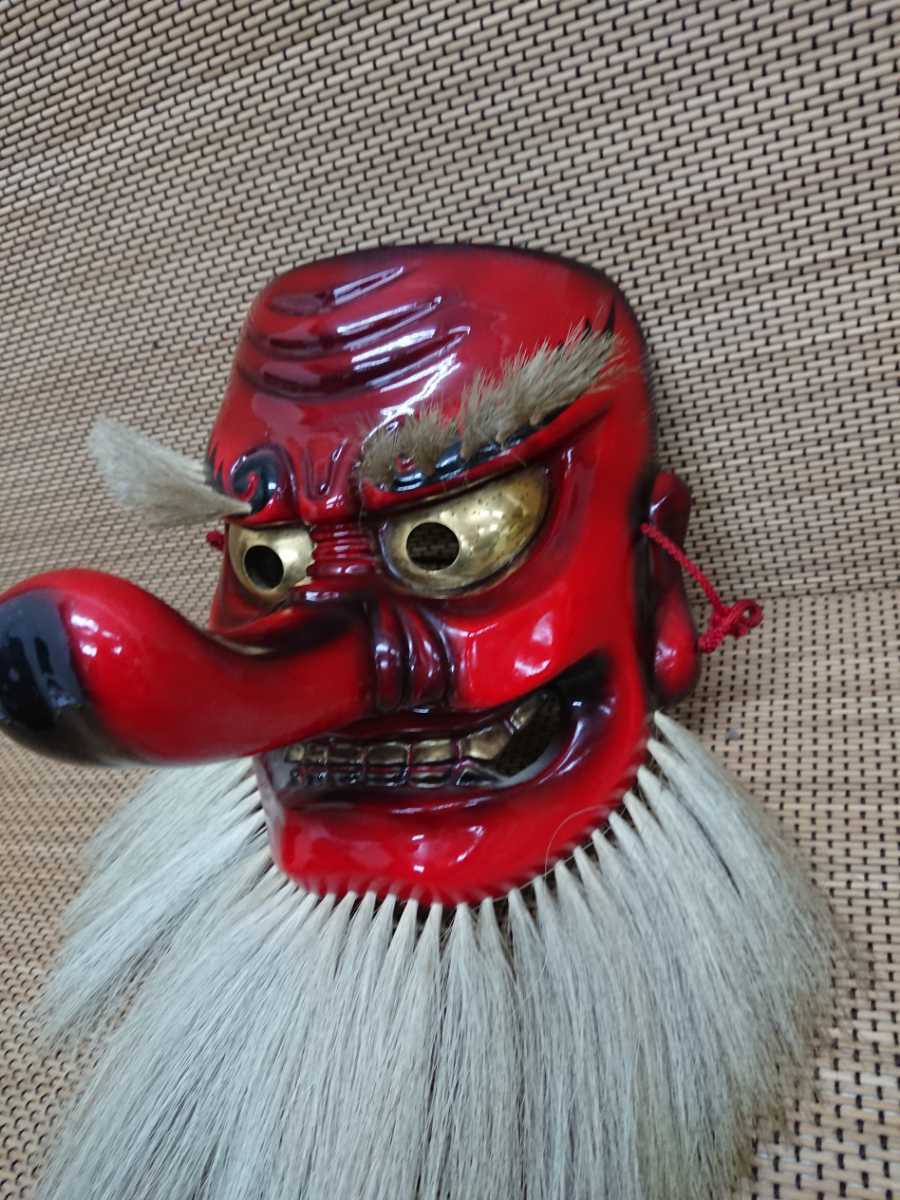 ☆木彫り 神楽面 天狗面 光峰☆ - メルカリ