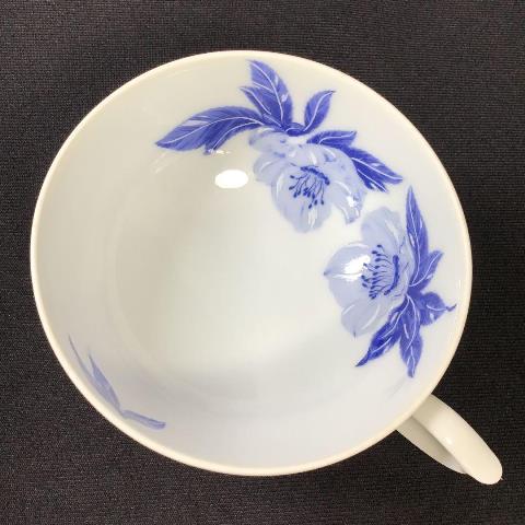 C○1416○美品 深川製磁 オリエンタルブルー カップ ソーサー 紅茶碗皿 