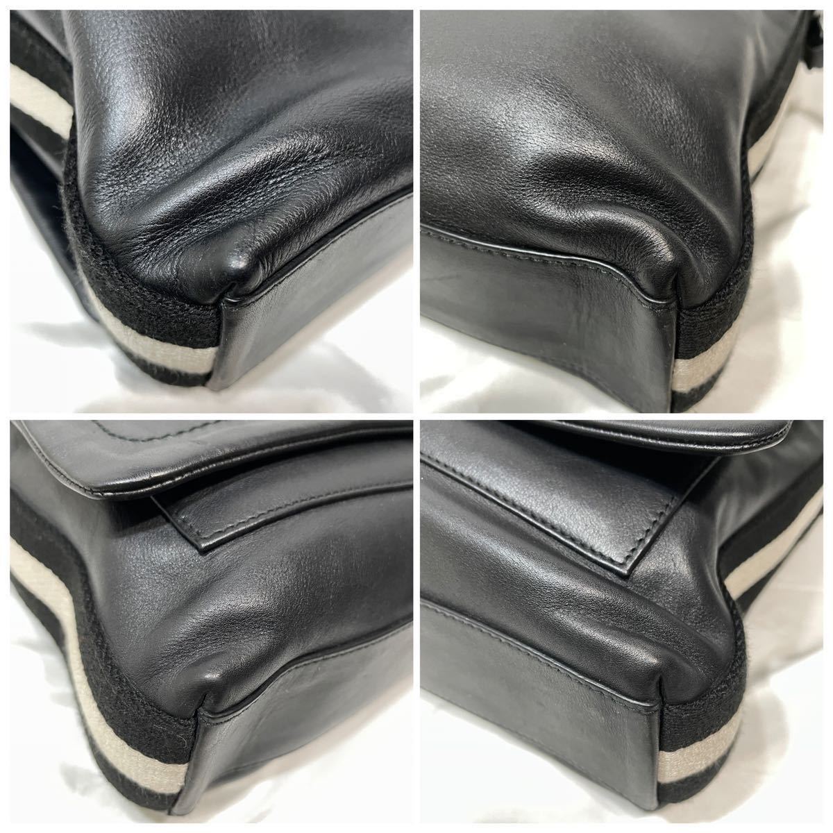 1円～ 極美品 バリー BALLY TAN GYHD ショルダーバッグ メッセンジャー  