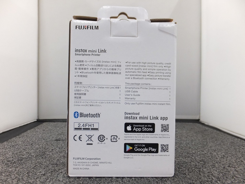 【未使用】 フジフィルム FUJIFILM 【未使用】 スマホプリンターinstax mini Link アッシュホワイト mini スマホプリンター FUJIFILM スマホチェキプリンター 新品未使用instax :