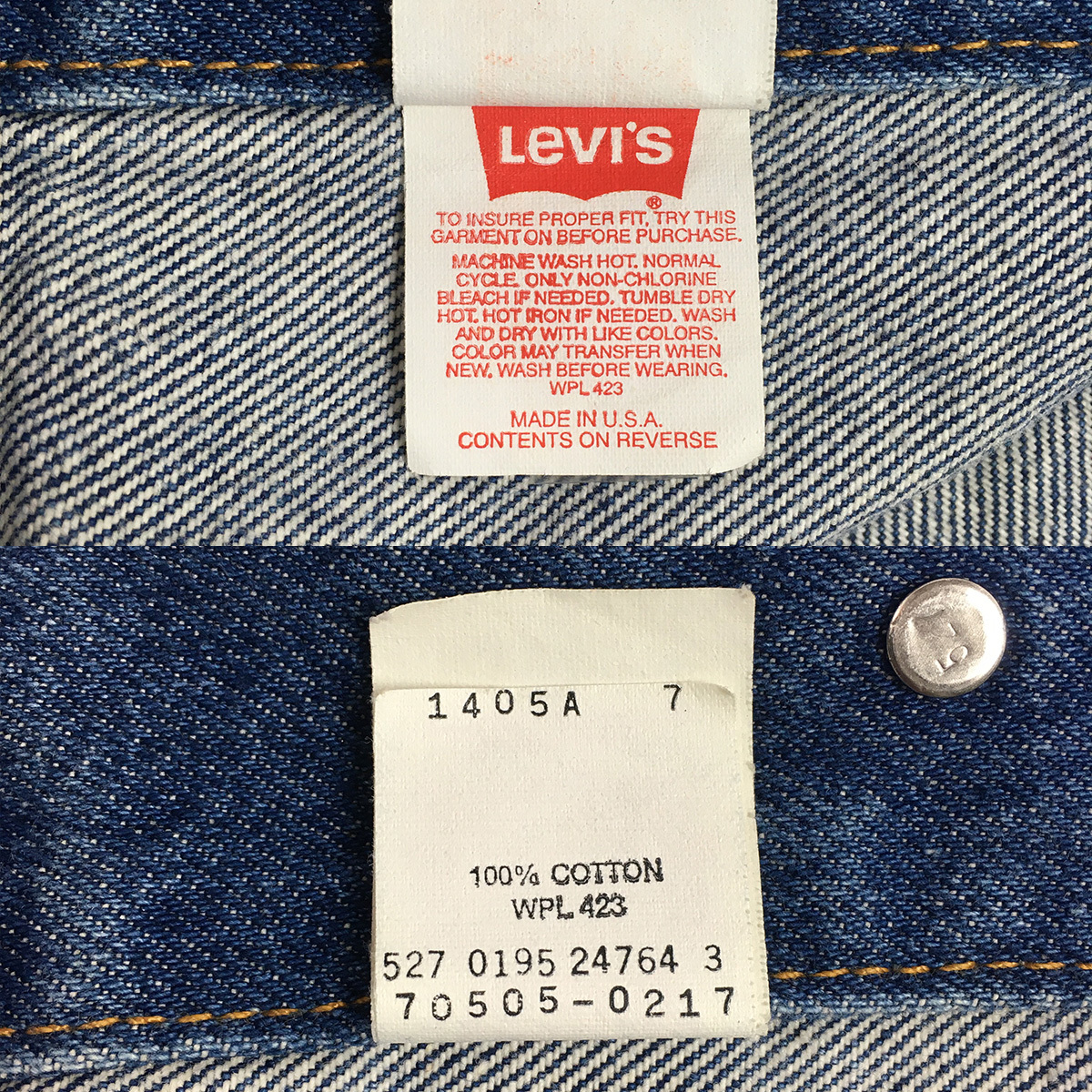 90s】Levi's リーバイス 70505-0217 4th 米国製 95年 ジージャン