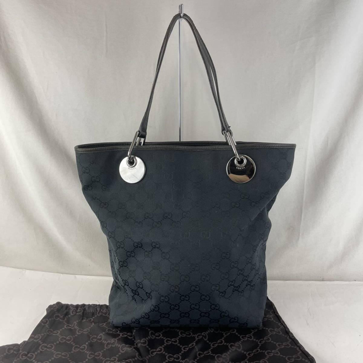数量限定，本物保証 GUCCI グッチ GGキャンバス トートバッグ ショルダートートバッグ ブラック レディース ブランド(その他)｜売買されたオークション情報、yahooの商品情報をアーカイブ公開 - オークファン かばん、バッグ