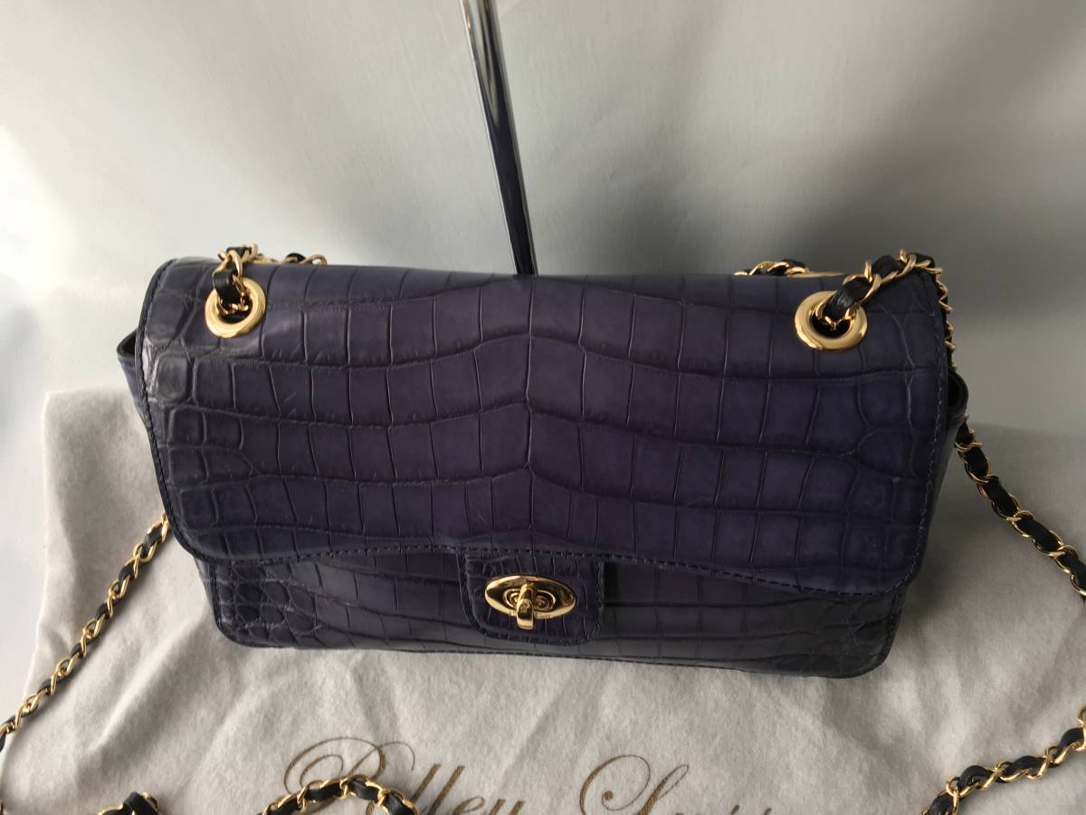 新品同様 Pelley Lusso ペレリールッソ クロコダイル チェーン 