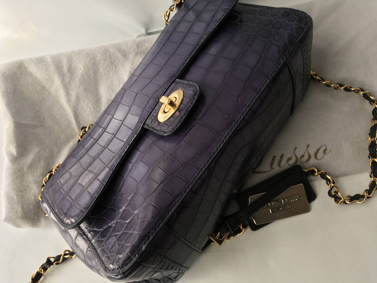 新品同様 Pelley Lusso ペレリールッソ クロコダイル チェーン 