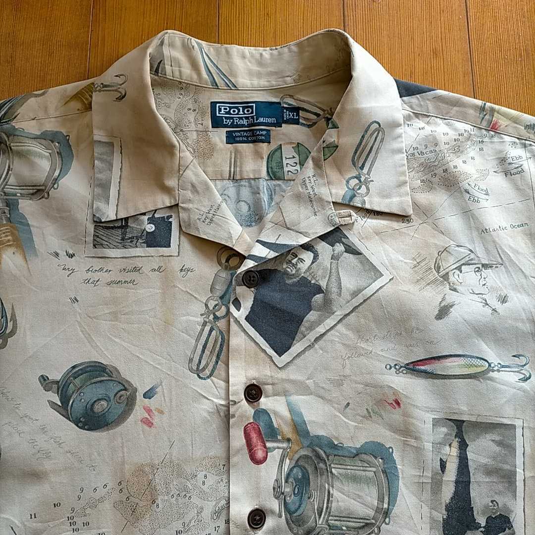 ラルフローレン ポロ フィッシング シャツ 総柄 POLO 釣り ヘミングウェイ アロハ XL ヴィンテージ プリント 魚 沖縄発アロハシャツブランド『PAIKAJI』が釣り系YouTuber『FISHING Polo ラルフローレンサッカー地ストライプシャツ送料無料