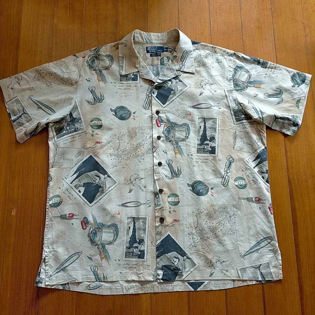 ラルフローレン ポロ フィッシング シャツ 総柄 POLO 釣り ヘミングウェイ アロハ XL ヴィンテージ プリント 魚 沖縄発アロハシャツブランド『PAIKAJI』が釣り系YouTuber『FISHING Polo ラルフローレンサッカー地ストライプシャツ送料無料