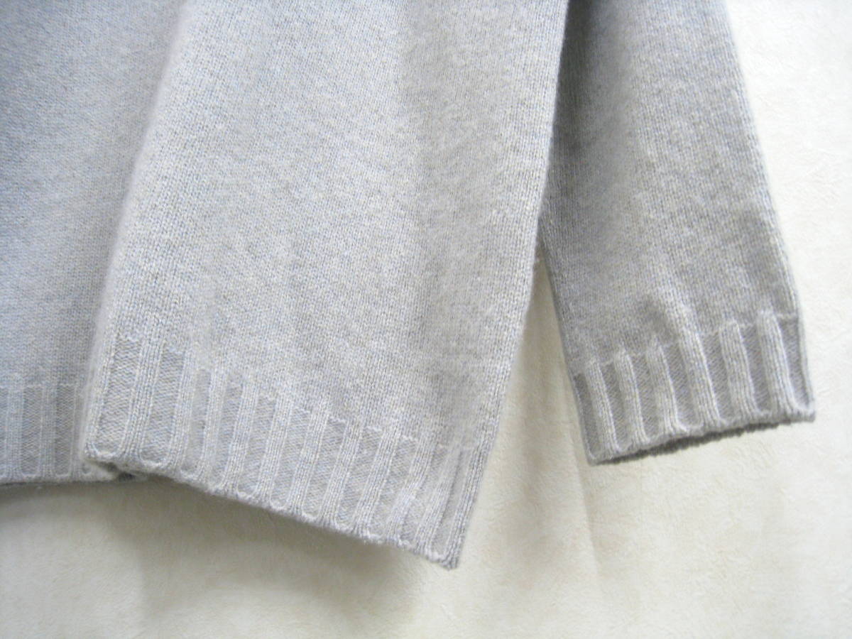 マーガレットハウエル　グレー　カシミヤ100% Vネック サイズF MARGARET HOWELL◇マーガレットハウエル カシミヤ100％ ニット ボトル