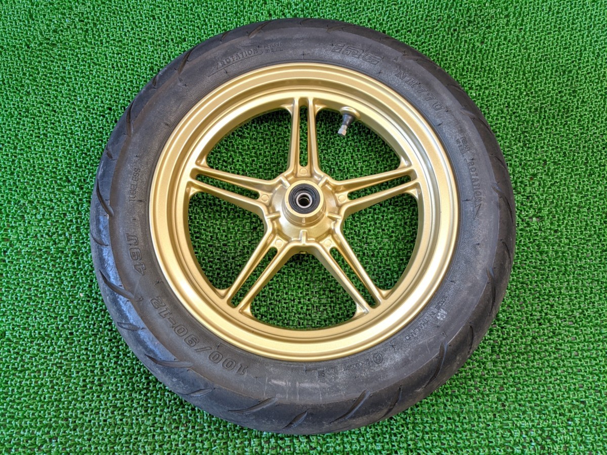 □カワサキ Z125PRO SE 純正 アルミ フロントホイール 12×2.50 