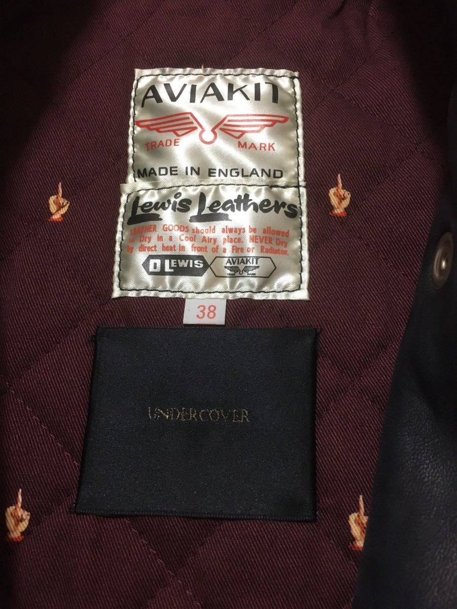 アンダーカバー x ルイスレザー サイクロン　紺　38 UNDERCOVER 2016年1stモデル アンダーカバー x ルイスレザー サイクロン ネイビー