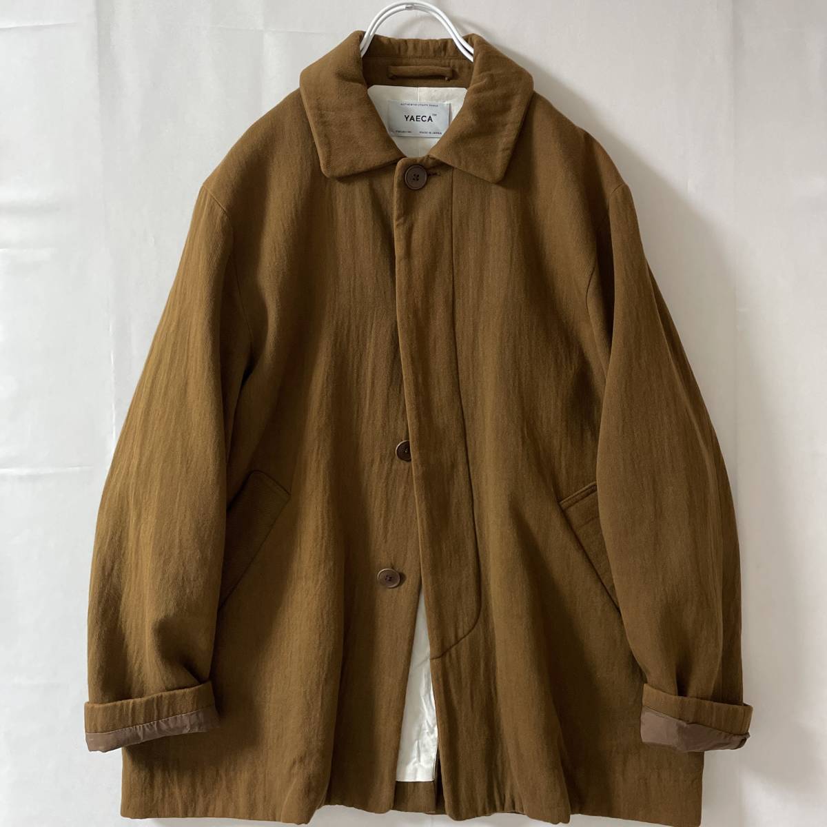 YAECA size S ヤエカ 日本製 cdk 大きめ ステンカラーコート ハーフ丈 