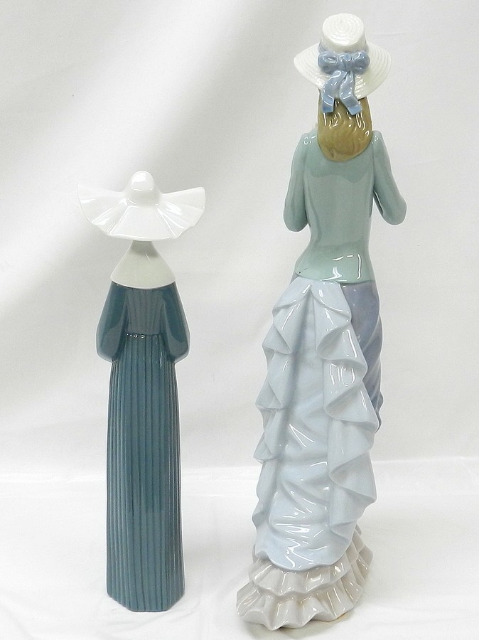 1円スタート フィギュリン 2点 LLADRO リヤドロ 読書する貴婦人 女性