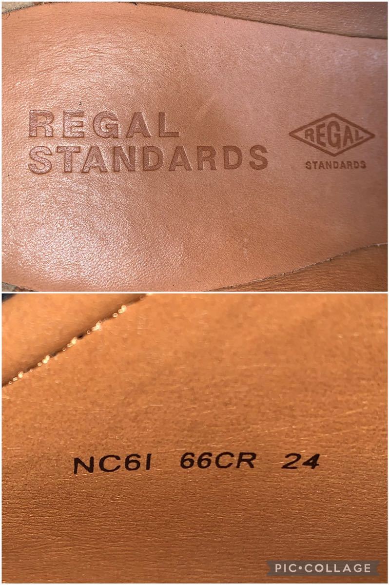 66CR レザースニーカー REGAL リーガル STANDARDS スニーカー REGAL(リーガル) メンズ レザー ほぼ未使用 - BJ&frasl;クロコ型押し&frasl;リーガル スタンダードレースアップレザースニーカー&frasl;66CR レース 本革 レトロ