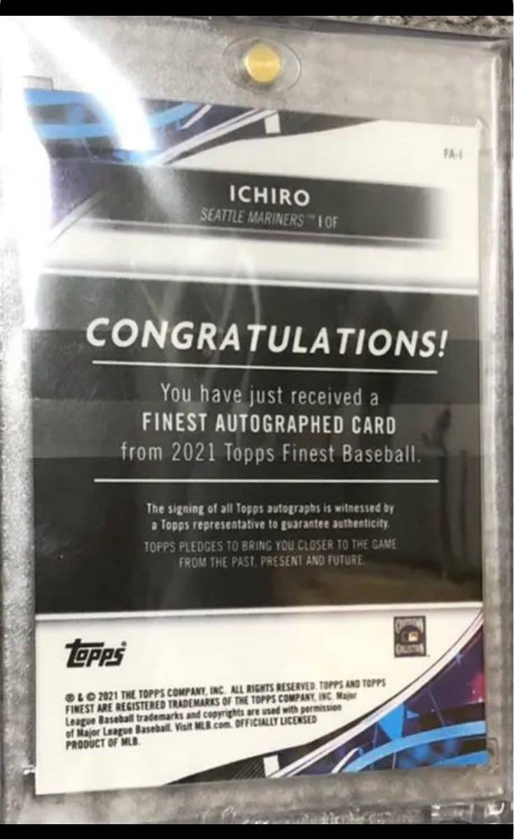 イチロー 直筆サインカード 2021 Topps Finest Ichiro Suzuki Auto 