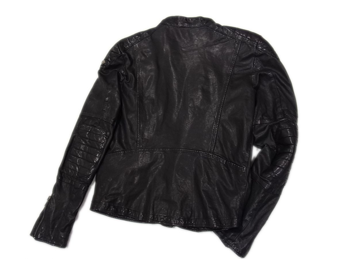 【極美品】 DIESEL シングル ライダースジャケット ラムレザー ブラック DIESEL ラムレザージャケット シングル ライダース 羊革 ブラック 黒