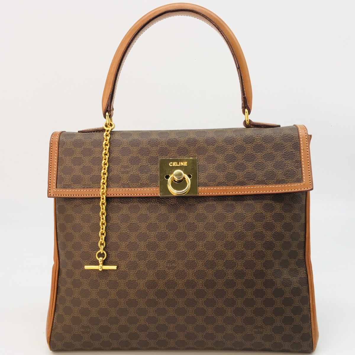 CELINE セリーヌ マカダム CELINEヴィンテージサークルロゴ金具