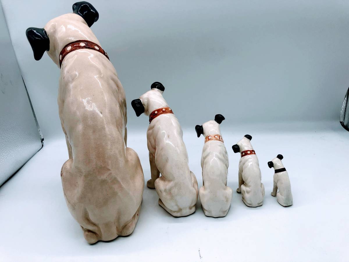 Victor 昭和レトロ ビクター犬 置物 ニッパー犬 陶器製 Yahoo 