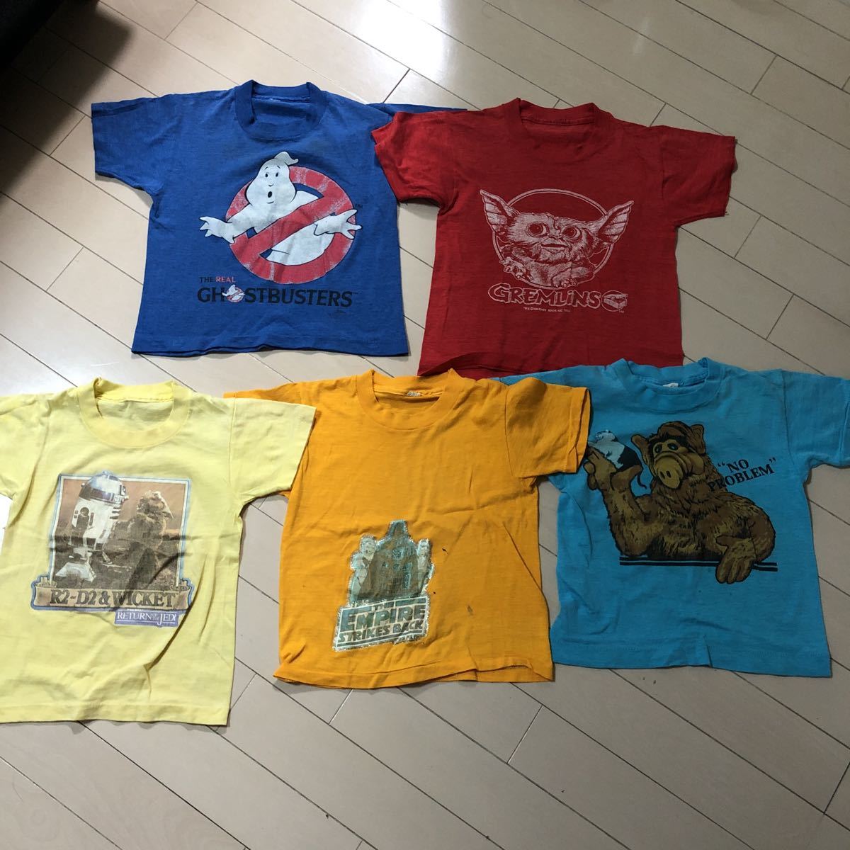 ビンテージ キッズ Tシャツ①5枚 検）染み込み プリント USA製 XX 