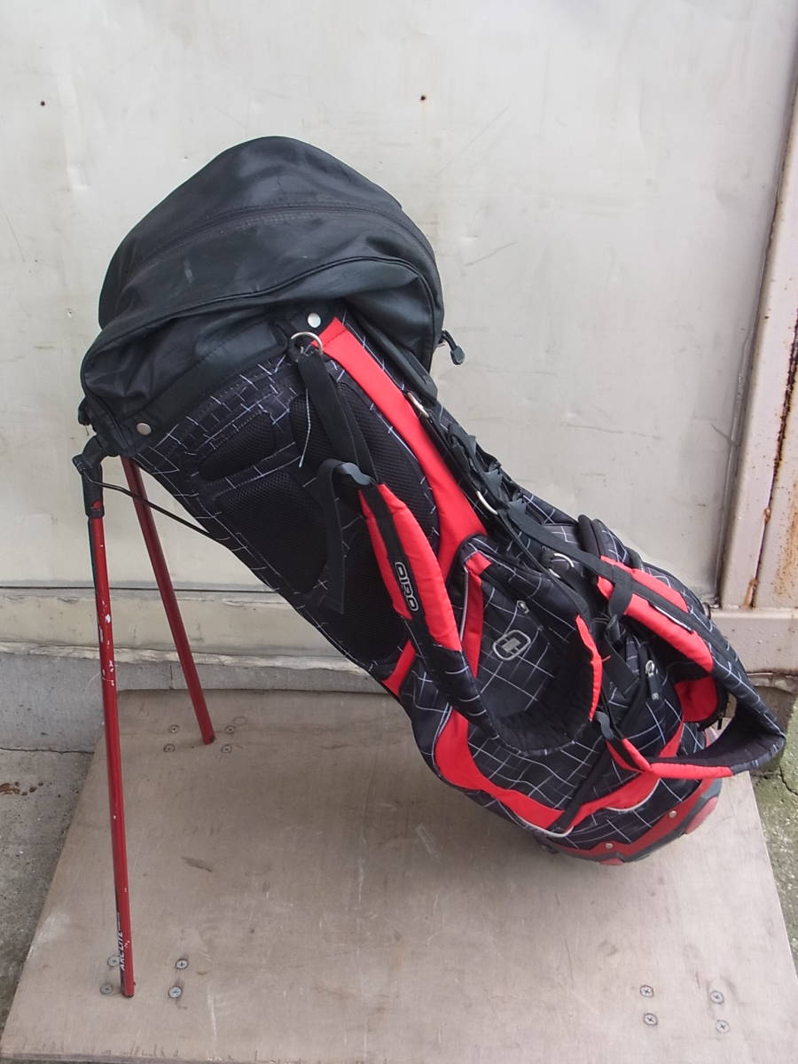 OGIO ゴルフバッグ・キャディバッグ 黒/赤 G120/オジオ/キャディーバッグ/ブラック×レッド/ゴルフバッグ ogio