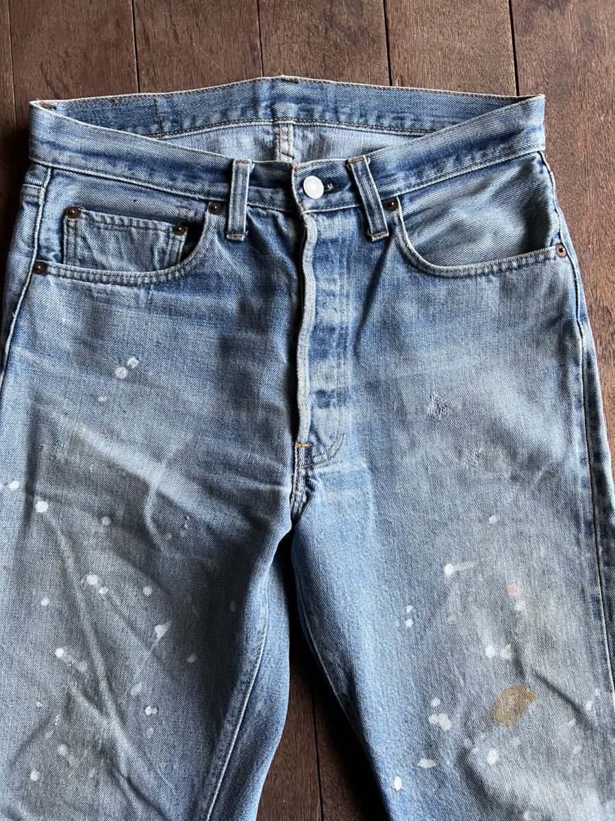 70s LEVIS 501 66前期 ペンキ飛び 雰囲気抜群 希少ロングレングス 