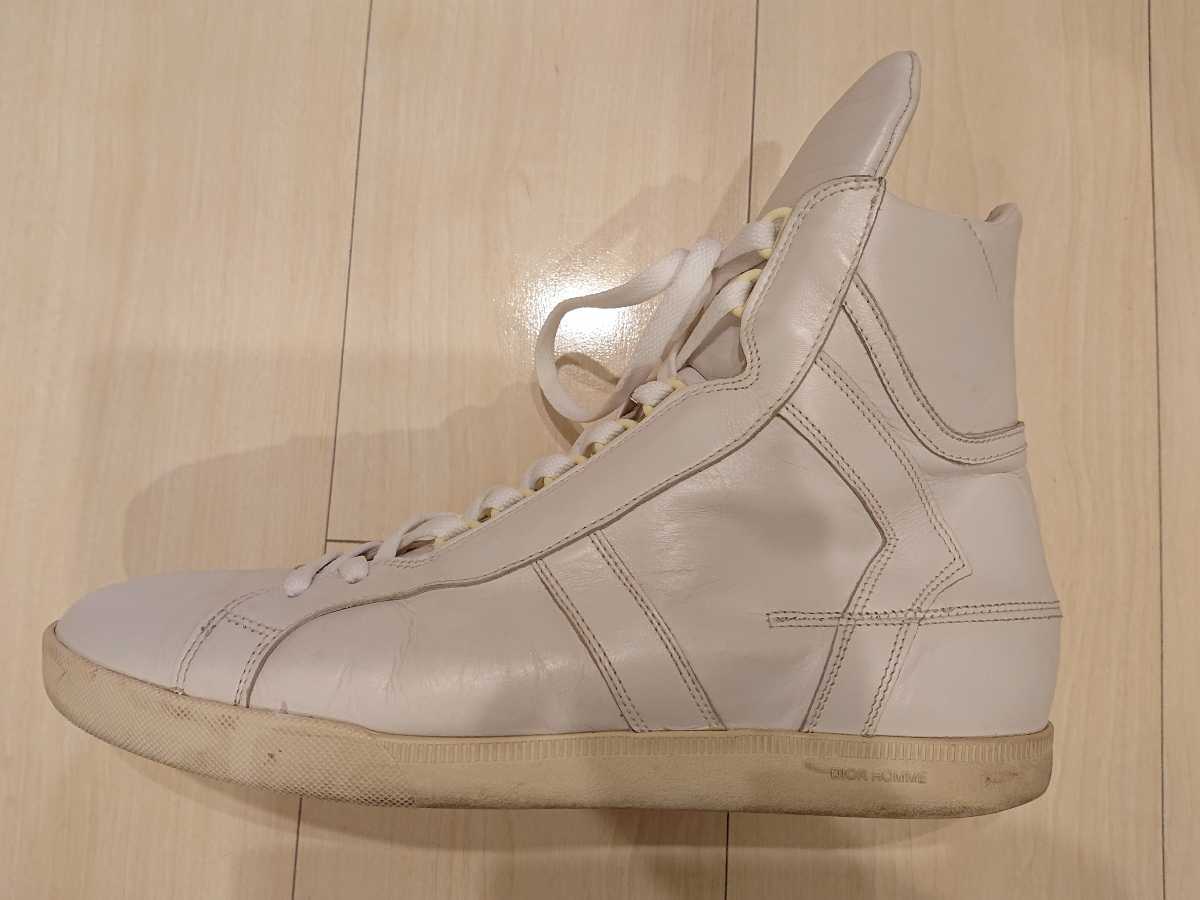 2004ss strip期 ディオールオム ハイカットスニーカー size43 dior
