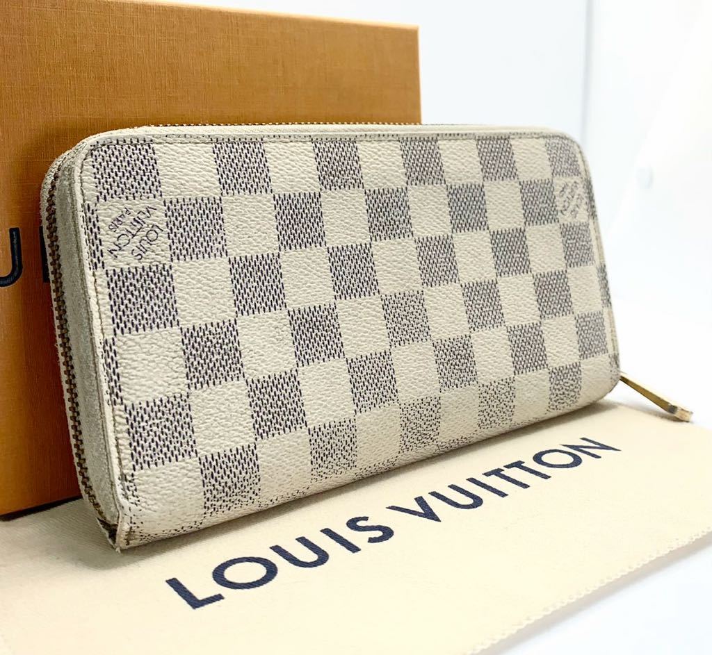 LOUIS ルイヴィトン ダミエ アズール VUITTON ジッピーウォレット ジッピー N60019 ダミエアズール VUITTON|ジッピー・ウォレットダミエ・アズール|ハードオフ 美品◇ 鑑定済 1円 長 ファスナーの通販 ピンク