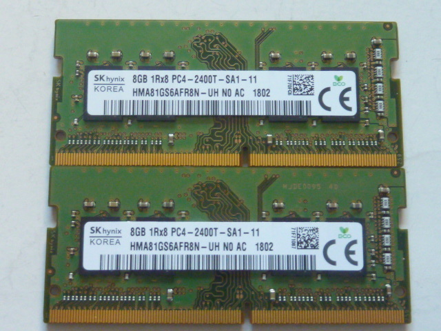 メモリ ノートパソコン用 SK hynix 1.20V DDR4-2400 PC4-19200 16GB