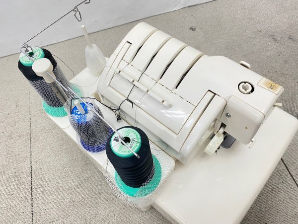 O049-O8-639 JUKI ジューキ baby lock ベビーロック 衣縫人 IHOJIN 2本針4本糸ロックミシン 本体通電OK フットペダル・付属品・箱付き ①