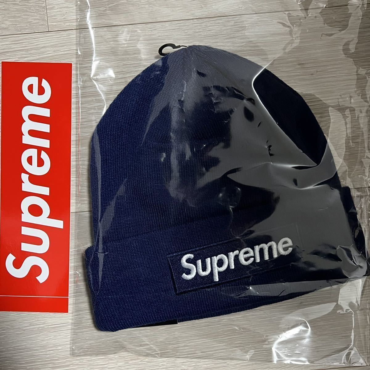 激安大特価，本物保証 Supreme 21FW week16 NEW ERA Box Logo Beanie Washed Navy シュプリーム ボックスロゴ ビーニー ネイビー ニット帽 ニューエラ 21aw(帽子)｜売買されたオークション情報、yahooの商品情報をアーカイブ公開 - オ 服飾小物