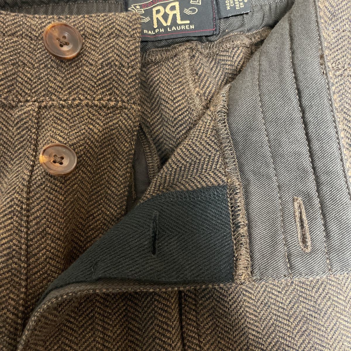試着のみ 20AW RRL ヘリンボーンジャガードスウェットパンツ サイズL 