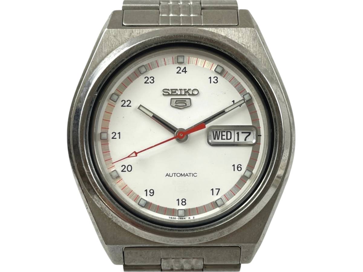 1円☆稼働品【SEIKO/セイコー】5/ファイブ デイデイト 21石 裏 1円☆稼働品【SEIKO/セイコー】5/ファイブ デイデイト 21石 裏