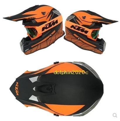 ゴーグル付き～！KTM バイク フルフェイス ヘルメット オフロード 