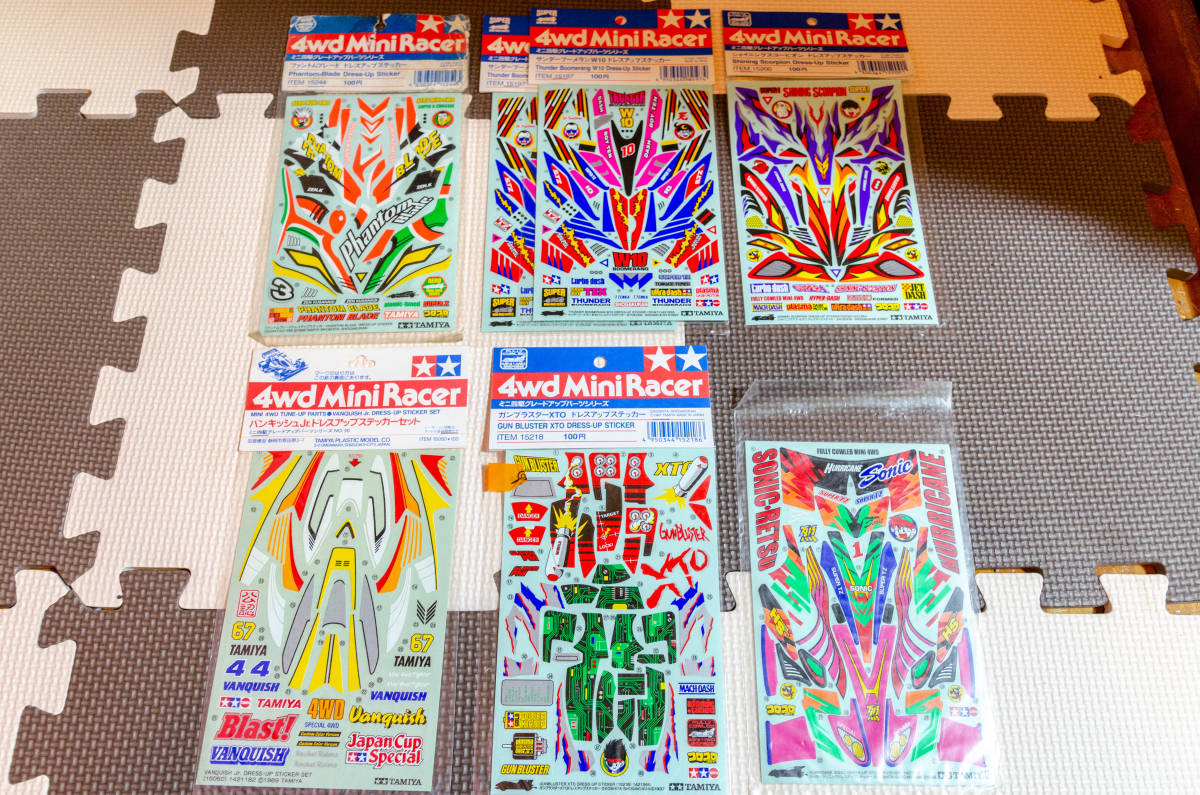 Tamiya タミヤ ミニ四駆 ドレスアップステッカー キット付属ステッカー ロゴステッカー55枚まとめ売り バンキッシュjrなど当時物 ミニ四駆 売買されたオークション情報 Yahooの商品情報をアーカイブ公開 オークファン Aucfan Com