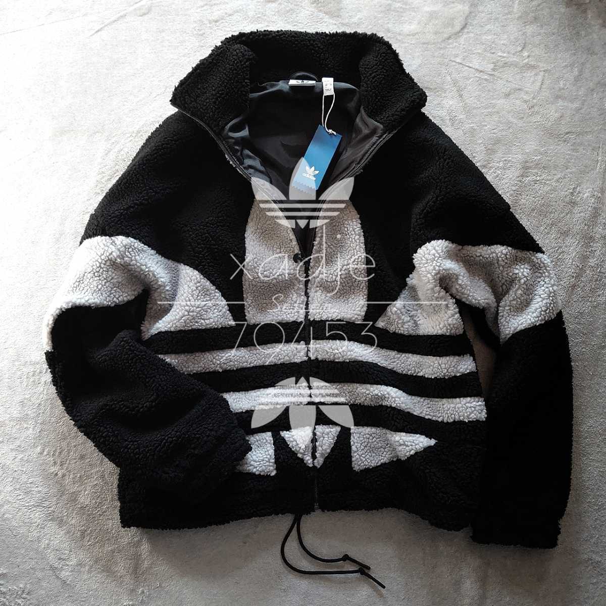  正規品 adidas originals アディダス オリジナルス ビッグトレフォイル ボア ジャケット 黒 ブラック グレー 厚手 O XL(パーカ)｜売買されたオークション情報、yahooの商品情報をアーカイブ公開 - 男性用