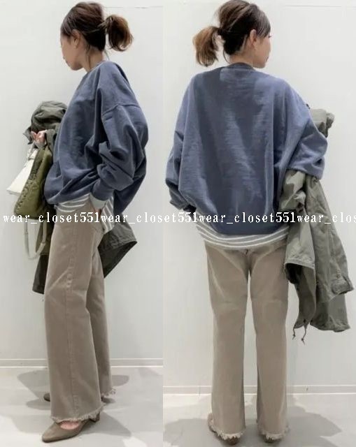 2019 美品L'Appartementアパルトモン 別注 UPPER HIGHTSアッパーハイツ☆THE JAMIE FLARE PANTSコーデュロイパンツ 25 グレージュ★27500円